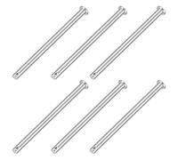sourcing map 6Pcs M6 x 100mmSingle Hole Clevis Pins, 304 Stainless Steel Flat Head Clevis Pins Hitch Pin for Trailer Latch, Mechanics Repair, Furniture Installation, Industrial Equipment