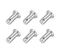 sourcing map 6Pcs M6 x 12mmSingle Hole Clevis Pins, 304 Stainless Steel Flat Head Clevis Pins Hitch Pin for Trailer Latch, Mechanics Repair, Furniture Installation, Industrial Equipment