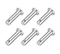 sourcing map 6Pcs M6 x 20mmSingle Hole Clevis Pins, 304 Stainless Steel Flat Head Clevis Pins Hitch Pin for Trailer Latch, Mechanics Repair, Furniture Installation, Industrial Equipment