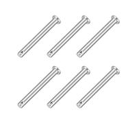 sourcing map 6Pcs M6 x 50mmSingle Hole Clevis Pins, 304 Stainless Steel Flat Head Clevis Pins Hitch Pin for Trailer Latch, Mechanics Repair, Furniture Installation, Industrial Equipment