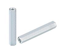 sourcing map 6pcs M6x10x60mm Coupling Nuts - Galvanized Carbon Steel Hex Threaded Rod Coupler for Furniture, Electronic, Industrial