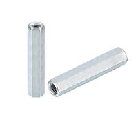 sourcing map 6pcs M8x12x60mm Coupling Nuts - Galvanized Carbon Steel Hex Threaded Rod Coupler for Furniture, Electronic, Industrial