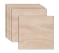 sourcing map 6PCS Mahogany Plywood Sheets,16 x 16 x 1/8 Inch Unfinished Wood Board Lightweight/Durable Wood Panels for Laser Cutting & Engraving,Crafts,Painting, Aircraft Model
