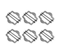 sourcing map 6Pcs Metal Adjuster Slide Buckles, 30mm Webbing Strap Roller Pin Clip Buckle Tri Glide for Vest, Suit, Bag Replacement Part (Black)