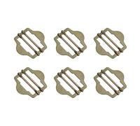 sourcing map 6Pcs Metal Adjuster Slide Buckles, 30mm Webbing Strap Roller Pin Clip Buckle Tri Glide for Vest, Suit, Bag Replacement Part (Bronze)