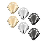 sourcing map 6Pcs Metal Shoes Pointed Protector High Heel Tip Solid Toe Tip Cap Cover Elegant for Women Shoe Pump Repair Decoration Protection Gold/Silver/Black