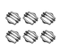 sourcing map 6Pcs Metal Slide Buckles, 35mm Double-Pin Webbing Strap Roller Adjuster, Slider Buckle Tightener for Suit Belt Cloth Bags Replacement Part, Dim Gray