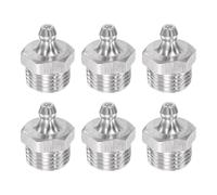 sourcing map 6Pcs Metric Stainless Steel Straight Grease Fitting M16 x 1.5mm Thread Hydraulic Grease Fitting Accessories