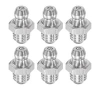 sourcing map 6Pcs Metric Stainless Steel Straight Grease Fitting M8 x 1.25mm Thread Hydraulic Grease Fitting Accessories
