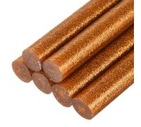 sourcing map 6pcs Mini Hot Glue Sticks for Glue Gun 11mm x 100mm Large Glue Sticks, Glitter Bronze Gold