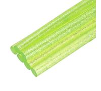 sourcing map 6pcs Mini Hot Glue Sticks for Mini Glue Gun, 4-inch x 0.28-inch Glue Gun Sticks for Art DIY Craft, Glitter Clear Green