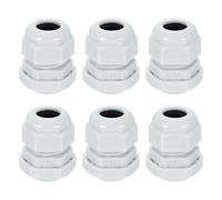 sourcing map 6Pcs NPT 1/2" Nylon Cable Glands, Waterproof Cord Grip Connector, Adjustable 6-11mm Wire Grommet Protectors with Gaskets and Locknut for Junction Box, Gray