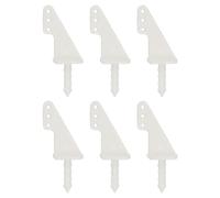 sourcing map 6Pcs Nylon Control Horns, 3 Hole Adjustment Needle Control Horn Rudder Angle for RC Airplane KT DIY Model Plane Parts Accessories, White