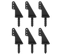 sourcing map 6Pcs Nylon Control Horns, 3 Hole Adjustment Needle Control Horn Rudder Angle for RC Airplane KT DIY Model Plane Parts Accessories, Black
