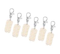 sourcing map 6pcs Paracord Zipper Pulls, Paracord Lanyard Keychain for Backpacks, Tents, Trolley Cases, Traveling Cases, Key, Jackets, Beige