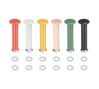 sourcing map 6Pcs Pegboard Hooks, 25mm/1" Length Colorful Pegboard Wall Hook Peg Board Shelving Accessories Fit 3/16" to 13/64" Hole for Wall Organizing, Workshop Display, Multicolor