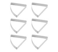 sourcing map 6pcs Perforated Cake Rings 3.54" Stainless Steel Fan-Shaped Tartlet Ring Nonstick Polishing Cake Mousse Ring Thickening Dessert Ring Tools for Baking Cake French Dessert Fruit