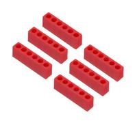 sourcing map 6pcs Plastic Hex Shank Screwdriver Bit Holder Organizer 6 Holes 5/32 Inch Plastic Drill Bits Storage Case for Any 5/32 Metal Driver Bits Use, Red