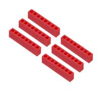 sourcing map 6pcs Plastic Hex Shank Screwdriver Bit Holder Organizer 8 Holes 5/32 Inch Plastic Drill Bits Storage Case for Any 5/32 Metal Driver Bits Use, Red