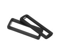 sourcing map 6Pcs Plastic Rectangle Ring, 1 Inch Webbing Belt Buckle Slide Loop for Backpack Straps DIY Accessories, Black