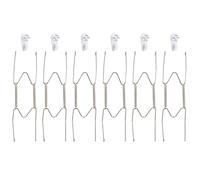sourcing map 6Pcs Plate Hanger, 8 Inch Stainless Steel Invisible Wall Plate Hangers with 6Pcs Wall Hooks for Decorative Plates, Silver