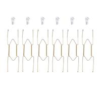 sourcing map 6pcs Plate Hanger, 8 Inch Stainless Steel Invisible Wall Plate Hangers with Wall Decorative Hooks and Tip Protector for Decorative Plates and Art