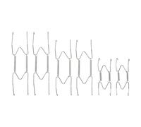 sourcing map 6pcs Plate Hangers Decorative Wall Plate Hangers Plate Holders Wall Hooks for Decorative Plates 4 Inch/6 Inch/8 Inch,Silver