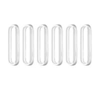 sourcing map 6Pcs PU Self-Adhesive Pulls, 4.33" Clear Recessed Finger Pulls Oval Sliding Door Handles Instant Handle for Glass Doors Windows Drawers Dressers Cabinets