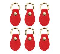 sourcing map 6pcs Purse Strap Mount Hook for Handbag, Sew on Leather Buckle Bag Side D-Ring Clips Replacement Clasp for DIY Shoulder Belt Crossbody Backpack Hardware, Red