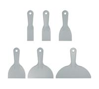 sourcing map 6pcs Putty Scraper Set Plastic Flexible Putty Knives Disposable Paint Spreader Cleaner Tool for Spackling, Patching Painting Repairing, Gray
