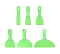 sourcing map 6pcs Putty Scraper Set Plastic Flexible Putty Knives Disposable Paint Spreader Cleaner Tool for Spackling, Patching Painting Repairing, Green