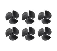 sourcing map 6Pcs RC Boat Propeller, 3 Blades Propellers 1.9mm Hole Dia 40mm OD CW Clockwise Rotating Drill Propeller for RC Boat, DIY Ship Model, Black