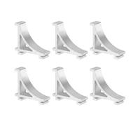 sourcing map 6Pcs Refrigerator Shelf Clips, 0.9" Aluminum Freezer Shelving Pegs Replacement Cooler Rack Support Brackets for Home Refrigerators Shelves Secure, Silver