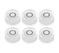 sourcing map 6pcs Round Bubble Level 18x9mm Mini Circular Bullseye Spirit Levels for Leveling Camera Tripod Telescope Workshop Turntable Pictures Frame, White
