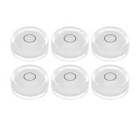 sourcing map 6pcs Round Bubble Level 32x12mm Mini Circular Bullseye Spirit Levels for Leveling Camera Tripod Telescope Workshop Turntable Pictures Frame, White