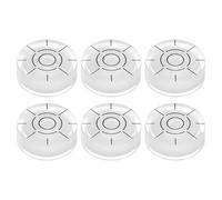 sourcing map 6pcs Round Bubble Level 32x12mm Mini Circular Precision Spirit Levels for Leveling Camera Tripod Telescope Workshop Turntable, White