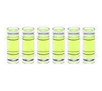 sourcing map 6pcs Round Bubble Level 8x23mm Mini Cylindrical Bullseye Spirit Levels for Leveling Camera Tripod Telescope Workshop Turntable Pictures Frame, Green