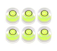 sourcing map 6pcs Round Bubble Level 8x5.5mm Mini Circular Bullseye Spirit Levels for Leveling Camera Tripod Telescope Workshop Turntable Pictures Frame, Green