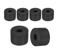 sourcing map 6Pcs Rubber Spacers, 1.38"OD x 0.39" ID Round Anti Vibration Pads Isolation Washer Bushings 0.79" Thick Rubber Washer for Home Appliances Cars Boat Accessories, Black