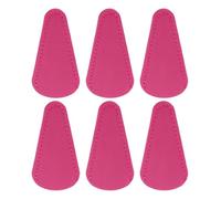 sourcing map 6Pcs Scissors Sheath, 2.9" x 1.5" Scissors Cover Protector PU Leather Portable Collect Bags for Eyebrow Trimming Beauty Tool Protection, Rose Red