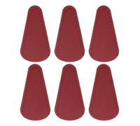 sourcing map 6Pcs Scissors Sheath, 2.9" x 1.5" Scissors Cover Protector PU Leather Portable Collect Bags for Eyebrow Trimming Beauty Tool Protection, Dark Red