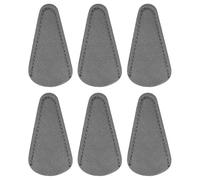 sourcing map 6Pcs Scissors Sheath, 2.9" x 1.5" Scissors Cover Protector PU Leather Portable Collect Bags for Eyebrow Trimming Beauty Tool Protection, Dark Gray
