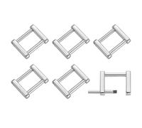 sourcing map 6Pcs Screw Ring Buckle, 15mm(5/8 Inch) Rectangle Screw in Buckles Strap Connector Bags Loop Replacement for Purse Handbags, Silver