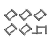 sourcing map 6Pcs Screw Ring Buckle, 20mm(3/4 Inch) Rectangle Screw in Buckles Strap Connector Bags Loop Replacement for Purse Handbags, Black