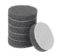 sourcing map 6pcs Scrubber Scouring Pads 1200 Grits 2 Inch Drill Power Brush Hoop and Loop Surface Conditioning Disc Drill Scuffing Disc Scrub Pads for Home Kitchen Cleaning, Light Gray