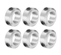 sourcing map 6Pcs Set-Screw Collars 16mm Bore, Aluminum Alloy Shaft Collars, 26mm OD, 10mm Width Axle Collar Clamp for Linear Rod Shaft Guide
