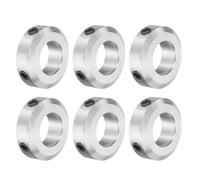 sourcing map 6Pcs Set-Screw Collars 17mm Bore, Aluminum Alloy Shaft Collars, 32mm OD, 10mm Width Axle Collar Clamp for Linear Rod Shaft Guide