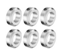 sourcing map 6Pcs Set-Screw Collars 18mm Bore, Aluminum Alloy Shaft Collars, 32mm OD, 10mm Width Axle Collar Clamp for Linear Rod Shaft Guide