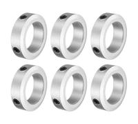 sourcing map 6Pcs Set-Screw Collars 22mm Bore, Aluminum Alloy Shaft Collars, 35mm OD, 10mm Width Axle Collar Clamp for Linear Rod Shaft Guide