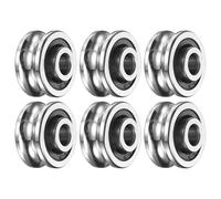 sourcing map 6Pcs SG15-2RS Deep U Groove Ball Track Guide Bearing 5mm x 17mm x 8mm Double Sealed Pre-Lubricated GCr15 High Carbon Chrome Bearings for Dual-Axis Guide Rails (ABEC5)